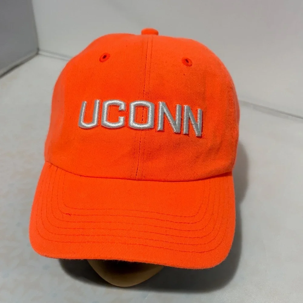 47 Brand UConn Huskies Womens Hat Neon Orange Adjustable Baseball Cap NCAA